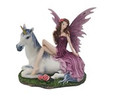 GSC92165 - 8" wide Purple Fairy on Unicorn