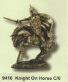PT09416 - 8.5" Bronze-finished Knight on Horse
