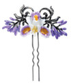 Y7525 - 3.75" Purple Iris Hair Pin
