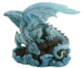 Y7781 - 3.25" Blue Water Dragon on Rock