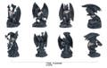 GSC71245 - 3.5" Black Warrior Dragons set of 8
