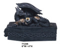 GSC71246 - 4" Black Warrior Dragon Trinket Box