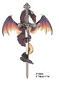 GSC71303 - 11" Red Dragon Wall Plaque with Dragon Sword