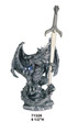 GSC71328 - 5" Silver-finished Dragon with Dragon Sword