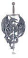 GSC71332 - 11" Silver-finish Dragon and Pentagram with Excaliber Sword