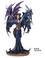 GSC91276 - 10.25" Dark Blue Fairy Warrior with 2 Dragons on Arms