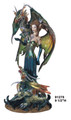 GSC91278 - 9.5" Dark Blue Fairy Warrior with 2 Dragons