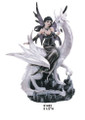 GSC91462 - 9" Dark Fairy Riding White Dragon