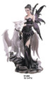 GSC91466 - 10" Dark Fairy with White Dragon on Leash