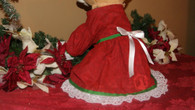 Red Marbled Dog Christmas Dress