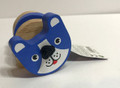 BNWT Manhattan Toy BLUE Click-Clack Dog Wooden Clutching Toy