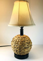 Modern Round Rattan Natural Weave Table Lamp