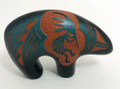 Handmade Ceramic Pottery Bear Shaped with Etched Kokopelli