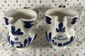 Vintage Set of 2 Ceramica Imola Italian Hand Painted Pottery Small Pitchers - 19