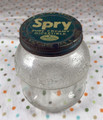 Vintage Spry Shortening Glass Jar Metal Lid Victory Pack  -