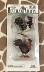 NOS Heartland Crafts Miniatures Two Roosters Item# 11770