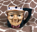 Vintage Miniature Ceramic Toby Style Face Mug Coffee Cup - 1960's