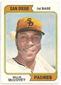 Topps #250 Willie McCovey San Diego Padres Baseball Card - 1974