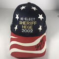 Signed ReElect Sheriff Hege Adjustable Cap Hat - 2002