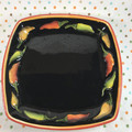 Clay Art Caliente Hand Painted StoneLite Embossed Pepper Square Salad Plate