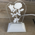 General Electric Acrylic Rose Silhouette Standing Night Lite GE 3942