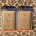 Set of 2 Amerelle Paintable Stainable Unfinished Wood Coaxial Cable Wall Plates