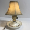 Vintage Milk Glass Bed Lamp CFL Bulb Shade
