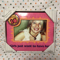 BNIB Whimsy Pink, Purple and Orange Sweet 16 Photo Frame by NewView