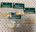 Vintage Lot of 4 bags of Various Size D & CC Woodlets Wood Hearts Taiwan 1980's