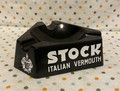 Vintage Stock Italian Liqueurs Black Plastic Ashtray - 1980's