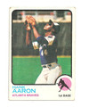 Vintage Topps #100 Hank Aaron Atlanta Braves Baseball Card - 1973
