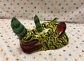 Hand Carved Wood Whimsical Colorfully Painted Rhino Head