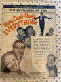 Vintage You Can't Have Everthing Don Ameche Louis Prima Sheet Music - 1937