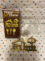 NOS Vintage Home Sweet Home Solid Brass Key Hanger - 1970s