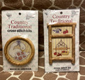 VTG Set of 2 Country Traditional Cross Stitch Kits Apples N' Spice Just Nappin'