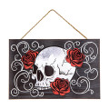 Darice Skull Halloween MDF Sign 11 inches x 7.5 inches