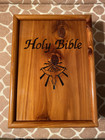 Vintage Dove of Peace Catholic Edition Holy Bible White Cover Cedar Box - 1991