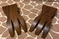 Wood Salad Hands 5 3/4 inches x 2 3/4 inches x 1 3/8 inches One Pair