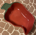 Vintage Clay Art Chili Pepper Shaped Salsa Bowl Boat - 1990's
