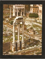 Vintage Roma Image of the Temple of Castor and Pollux - 1964