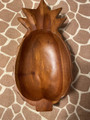 Vintage Hand Carved Kamani Wood Pineapple Bowl by Kamani Woods - 1980's
