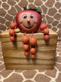 Vintage Resin Fruit Apple Anthropomorphic Shelf Sitter Figure - 1980's