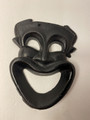 Vintage Black Cast Aluminum Metal Comedy Theater Mask Wall Hanging - Smile