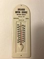Vintage Briard Motor Service Metal Thermometer Wall Hanging - 1950's