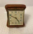 Vintage Enver Clock & Watch Company Travel Alarm Clock Fold Closed Germany - 1950's