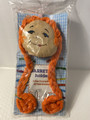 Vintage NOS GiftCo Barrette Holder Organizer Orange Ponytail Doll Face  - 1983
