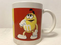 Vintage M & M's Ceramic Coffee Cup Mug Mars Green Yellow Blue Red Candies  -