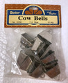 Vintage NOS Darice 1 1/4 inch Silver Cow Bells 12 pcs - No 10798