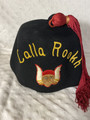 Vintage Lou Walt Lalla Rookh Black Shriner Fez Hat Viking Red Tassel - 1960's