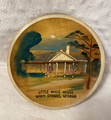 Vintage Wood Little White House Warm Springs Georgia Wall Hanging Plate - 1970's